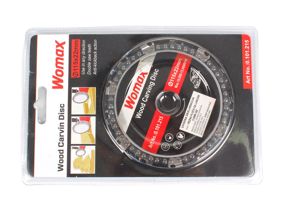 REZNA PLOČA SA LANCEM 115MM 26Z WOMAX 0101215
