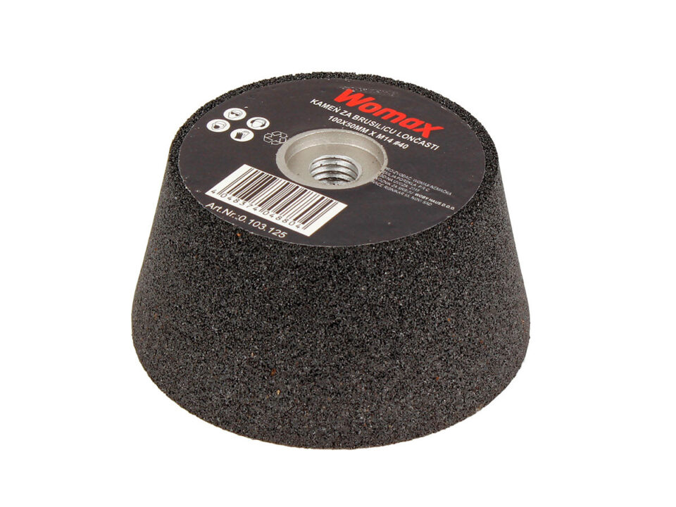 KAMEN ZA BRUSILICU-LONČASTI 100X50 X M14 WOMAX 0103125