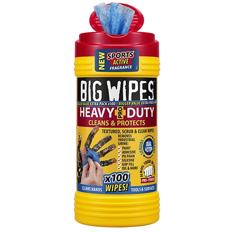Big Wipes Heavy Duty univerzalne vlažne maramice 100 komada u žutoj kanti